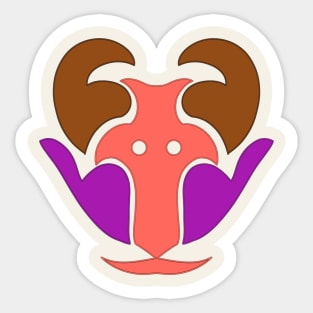 Goat Juggernaut Smile Sticker